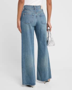 Zoey Wide-Leg Jeans with Tie 