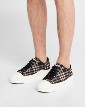 Men's Jack Check Cotton Low-Top Sneakers