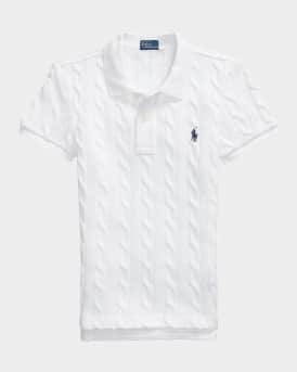 Cable-Knit Polo Shirt