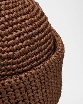 Men's Doroteo Raffia Crochet Beanie Hat