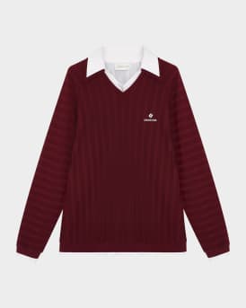 Stripe Knit Long-Sleeve Top
