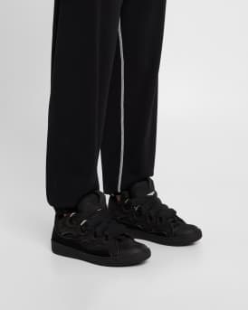 Men's Curb Napa Leather Low-Top Sneakers