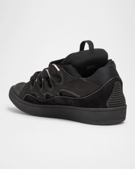 Men's Curb Napa Leather Low-Top Sneakers