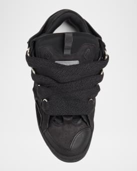 Men's Curb Napa Leather Low-Top Sneakers