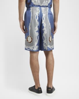 Men's Medusa Cameo Silk Shorts
