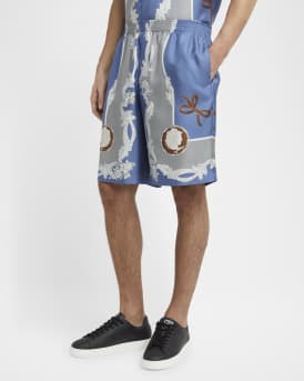 Men's Medusa Cameo Silk Shorts