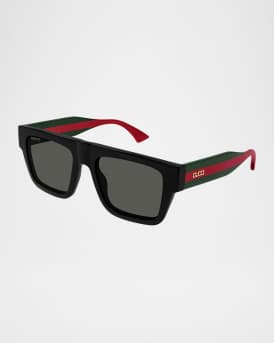 Men's GG1868SM Acetate Rectangle Sunglasses