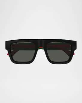 Men's GG1868SM Acetate Rectangle Sunglasses