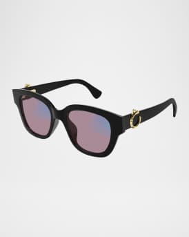 C-Logo Acetate Rectangle Glasses