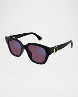 C-Logo Acetate Rectangle Glasses