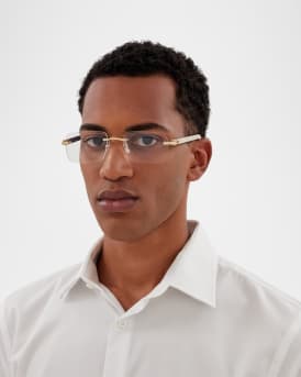 Men's CT0453OM Metal Rectangle Optical Frames