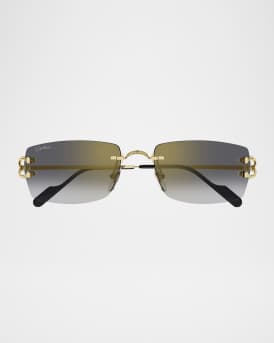 Men's CT0550SM Metal Rectangle Sunglasses