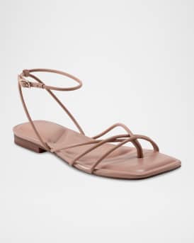 Strappy Tubular Ankle-Strap Sandals