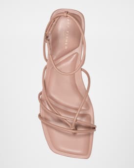 Strappy Tubular Ankle-Strap Sandals