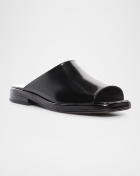 Emi Leather Flat Mule Sandals