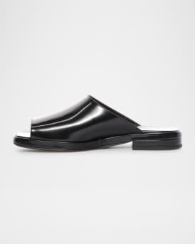 Emi Leather Flat Mule Sandals