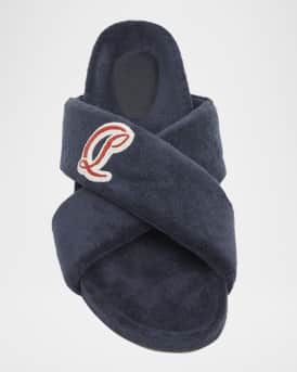 Men's Bizzu Sponge Cotton Criss-Cross Slides