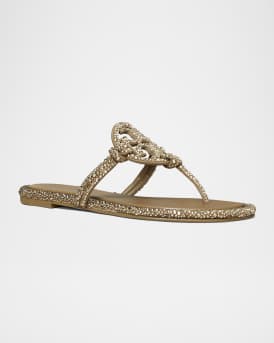 Miller Embellished Medallion Flat Thong Sandals