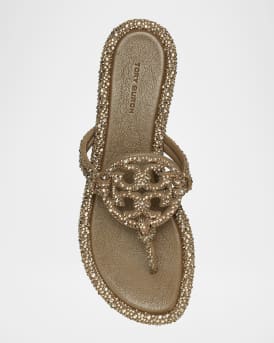Miller Embellished Medallion Flat Thong Sandals