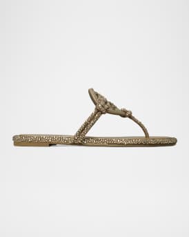 Miller Embellished Medallion Flat Thong Sandals