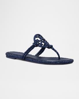 Miller Embellished Medallion Flat Thong Sandals
