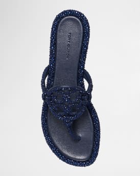 Miller Embellished Medallion Flat Thong Sandals