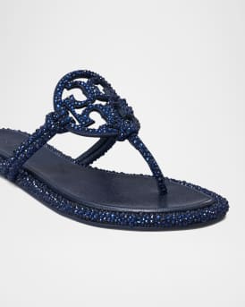 Miller Embellished Medallion Flat Thong Sandals