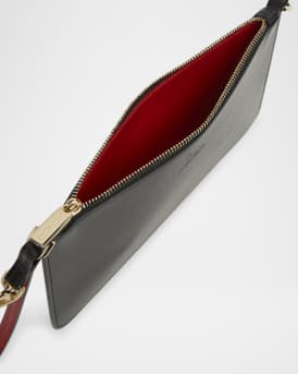 Loubi54 Flat Leather Pouch Bag