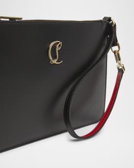 Loubi54 Flat Leather Pouch Bag