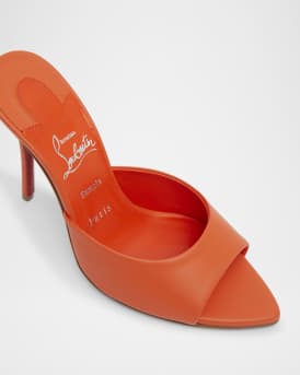 Miss Z Leather Red Sole Mule Sandals