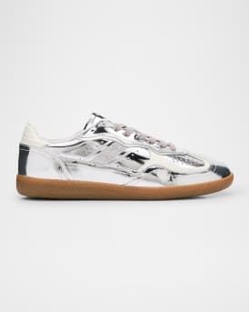TB.490 Rife Shimmer Metallic Leather Sneakers