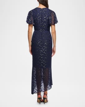 Gentry Twist-Front Fil Coupe Maxi Dress