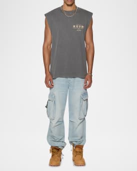 Men's Cutoff Washed Logo T-Shirt