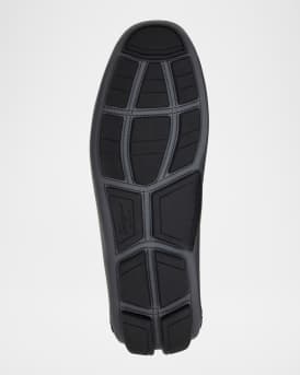 Men's Almeria Gancini-Bit Leather and Suede Drivers