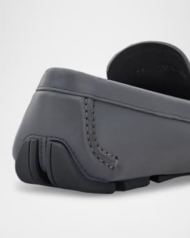 Men's Almeria Gancini-Bit Leather and Suede Drivers