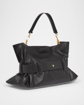Anthem Medium Buckle Shoulder Bag in Calfskin 