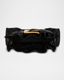 Anthem Mini Buckle Shoulder Bag in Calfskin Leather 