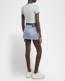 MA Quad Denim Jacquard Mini Skirt