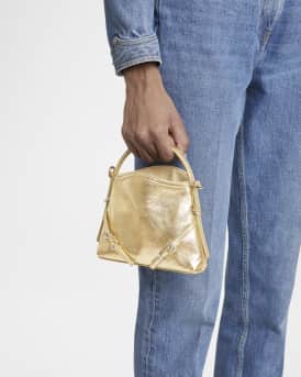 Voyou Nano Shoulder Bag in Metallic Leather 