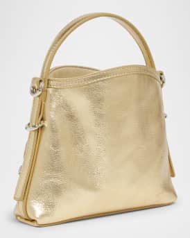 Voyou Nano Shoulder Bag in Metallic Leather 