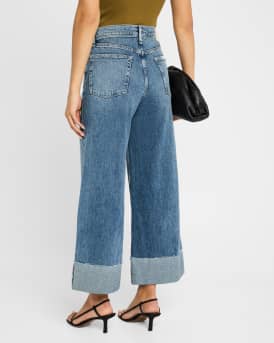 Sofie High-Rise Wide-Leg Ankle Cuff Jeans