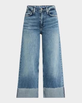 Sofie High-Rise Wide-Leg Ankle Cuff Jeans