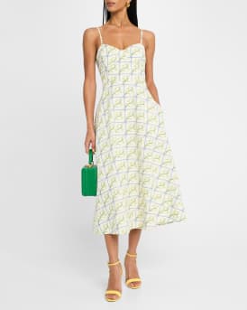 Harper Floral Sleeveless Midi Dress