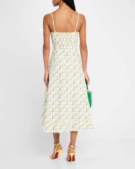 Harper Floral Sleeveless Midi Dress