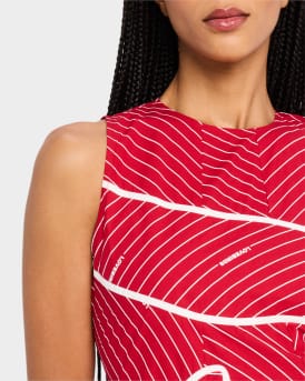 Rosie Sleeveless Striped Cotton Midi Dress