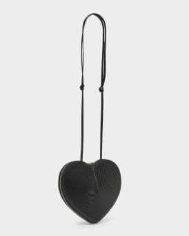 Le Coeur Crossbody Bag in Fishnet Leather