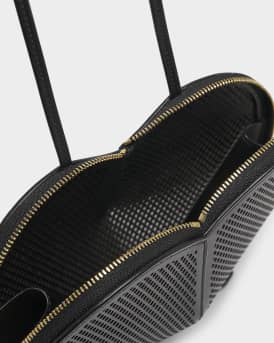 Le Coeur Crossbody Bag in Fishnet Leather