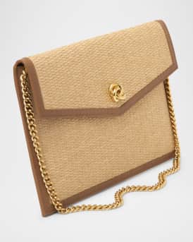 Brick Envelope Woven Clutch Bag