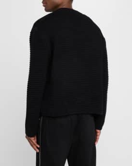 Men's Crewneck Logo Intarsia Sweater