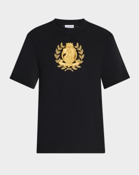 Men's B Crest Embroidered Cotton T-Shirt